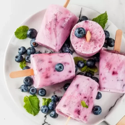 Heart Healthy Berry Frozen Yogurt Popsicles