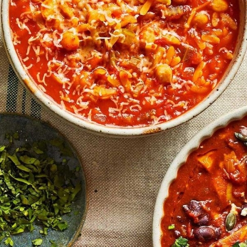 Orzo & chickpea soup