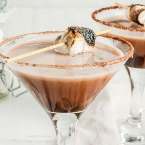 Low Calorie S’mores Chocolate Martini