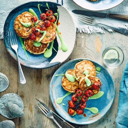 Sweetcorn and ricotta fritters
