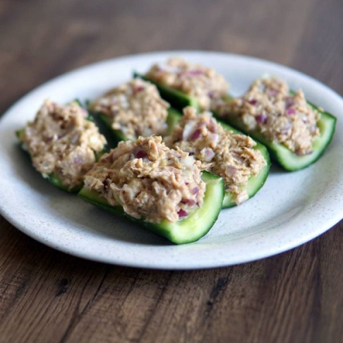 Tuna Cucumber Boats