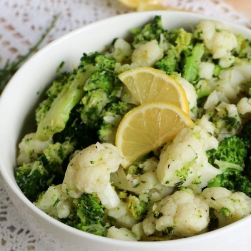 Cauliflower and Broccoli with Fresh Herb Butter