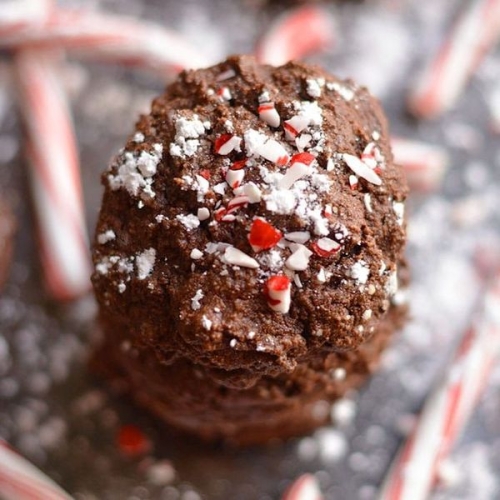 Healthy Chocolate Crinkle “Sprinkle” Cookies