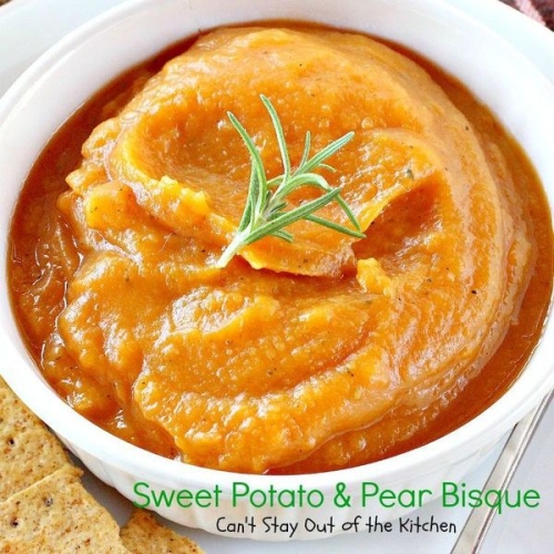 Creamy Sweet Potato and Pear Bisque
