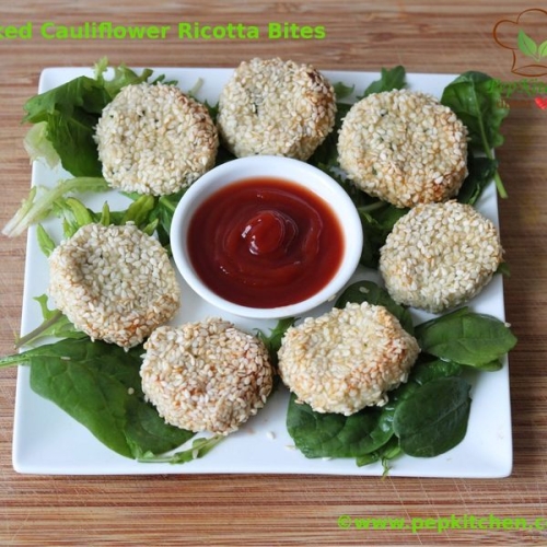 Baked cauliflower Ricotta Bites