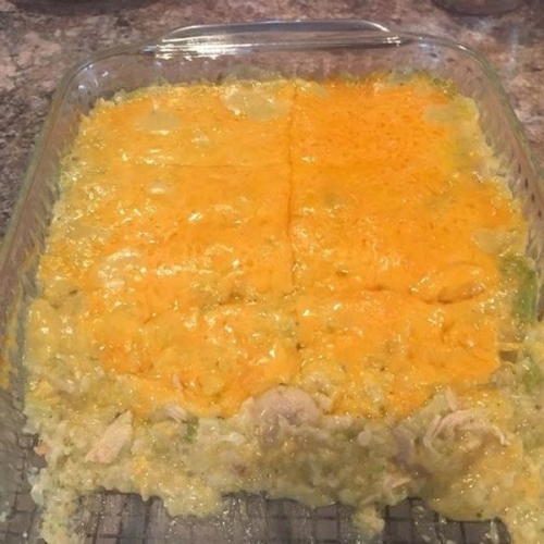 Chicken and Riced Cauliflower Casserole