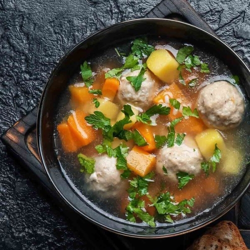 Romanian Meatball Soup