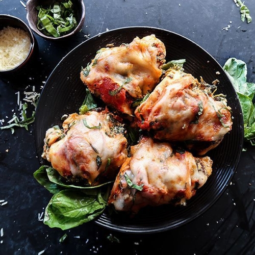 Hasselback Marinara Chicken
