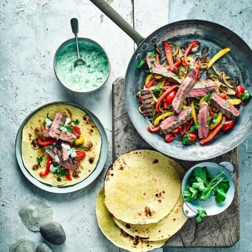 Steak fajitas