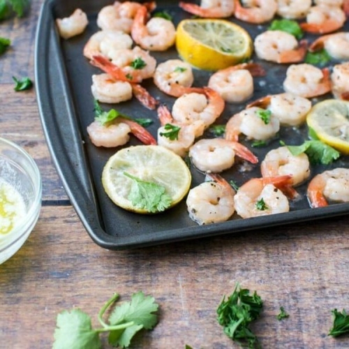 BLW Lemon Butter Sheet Pan Shrimp