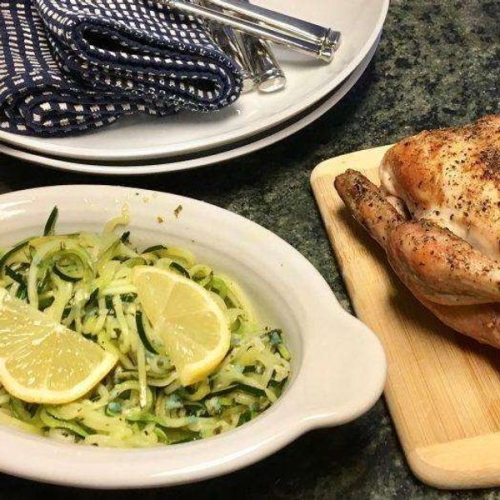 Lemon Garlic Zucchini Noodles