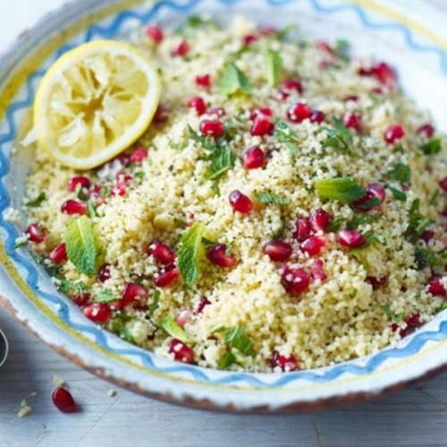 Lemon and pomegranate couscous