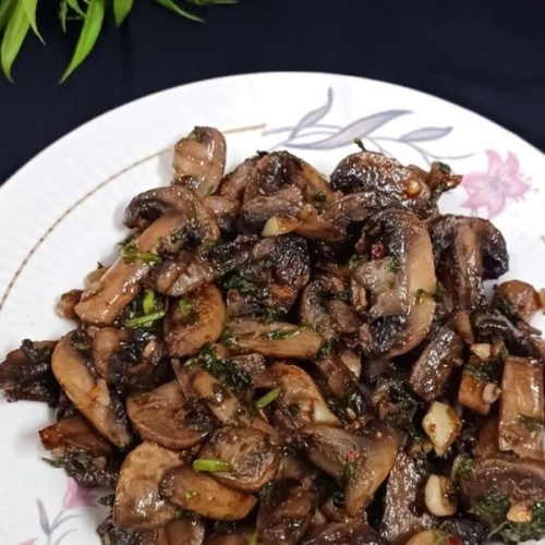 Button Mushroom Stir Fry