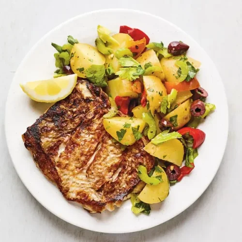 Crispy Snapper with Potato Salad