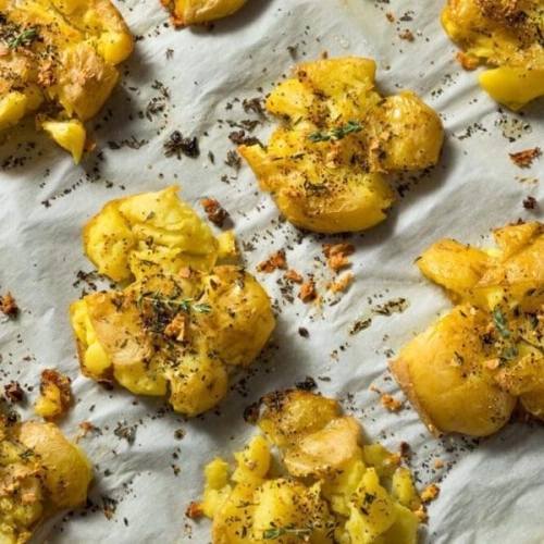 Low Calorie Smashed Potatoes