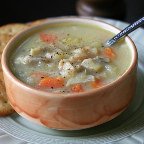 Cauliflower Clam Chowder (Low Calorie)