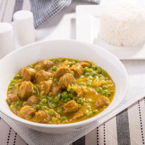 Comforting Slow Cooker Curried Sausages
