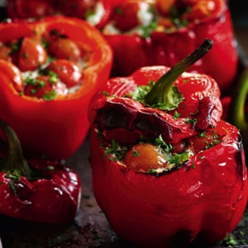 Slimming World’s tomato and basil stuffed peppers recipe