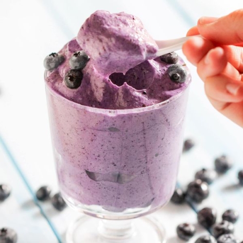 Healthy Blueberry Protein Fluff