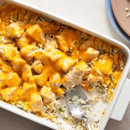 Low-Carb Chicken and Cauliflower Casserole