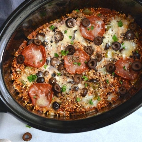 Crockpot Pizza Quinoa