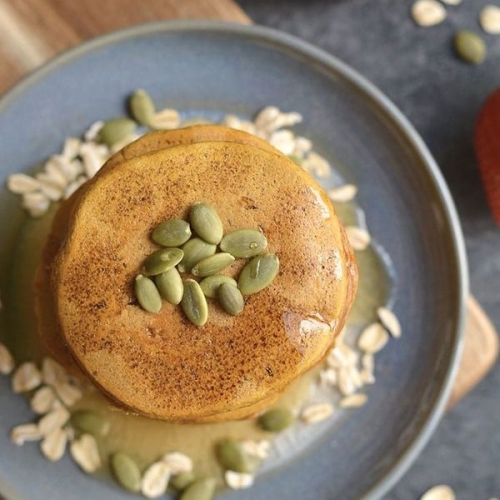 Butternut Squash Maple Oat Pancakes