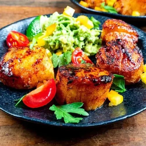 Blackened Broiled Scallops