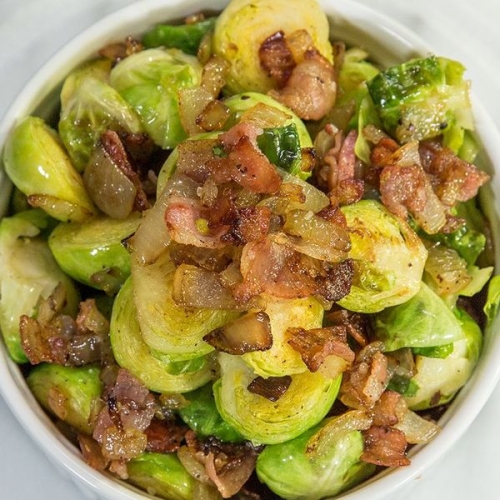 Sauteed Brussels Sprouts With Bacon