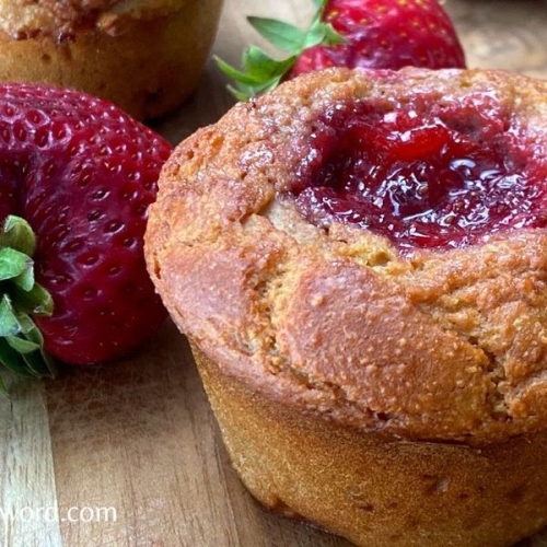 Strawberry Oat Muffins