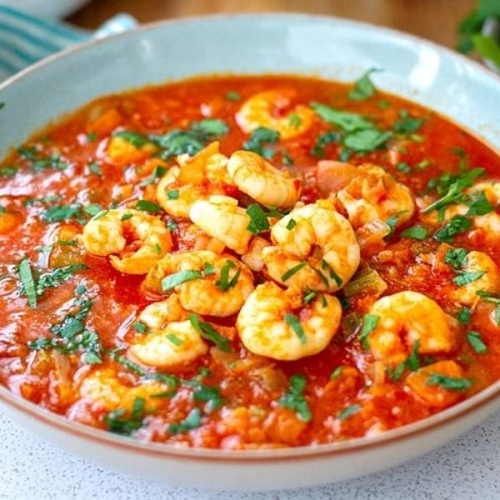 Instant Pot Tomato Garlic Shrimp (From Frozen)
