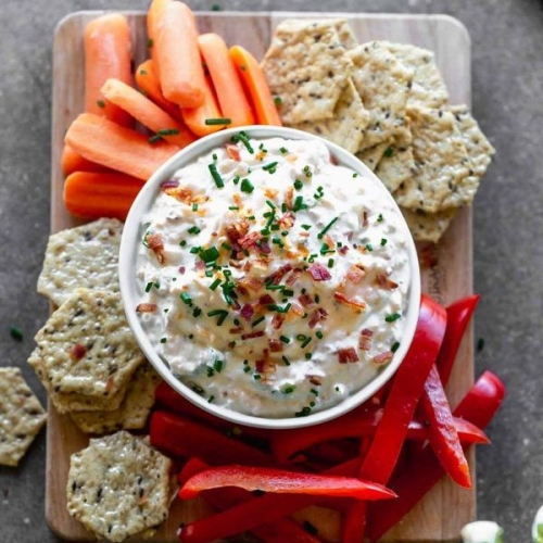 Skinny Loaded Baked Potato Dip