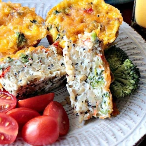 Healthy Quinoa Veggie Egg White Cups