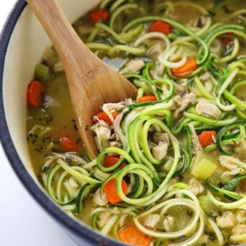 Healthy Turkey Zoodle Soup